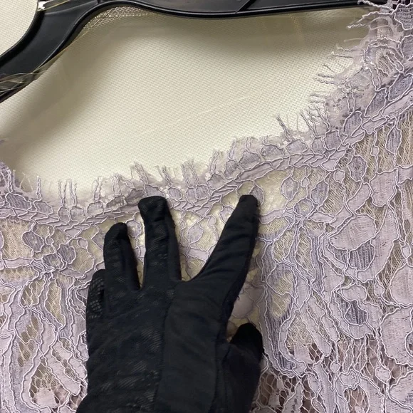 Js Collections plus size 3/4 sleeves lace long gown - Picture 8 of 9